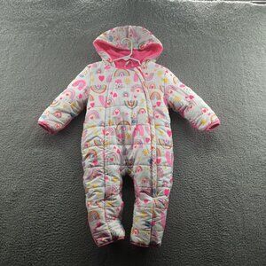 Wippette Baby Girl Rainbow Quilted Pram Pink Rainbow‎ 6 - 9 Months